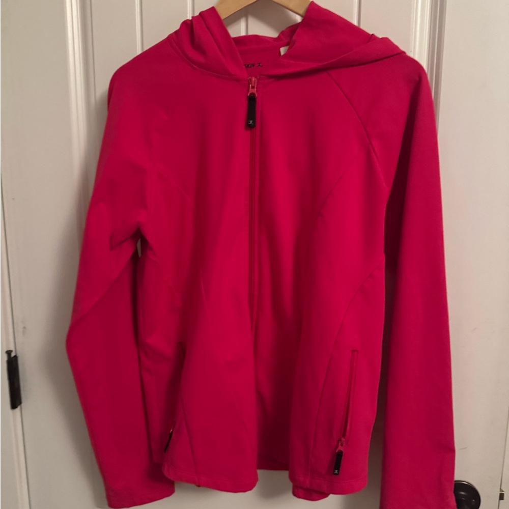 Danskin Pink Fleece Pullover Soft Plush Quarter-Zip